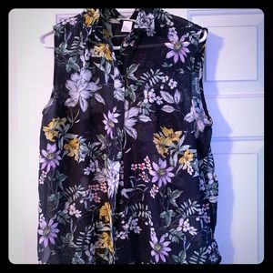 Flower Print Tank Top